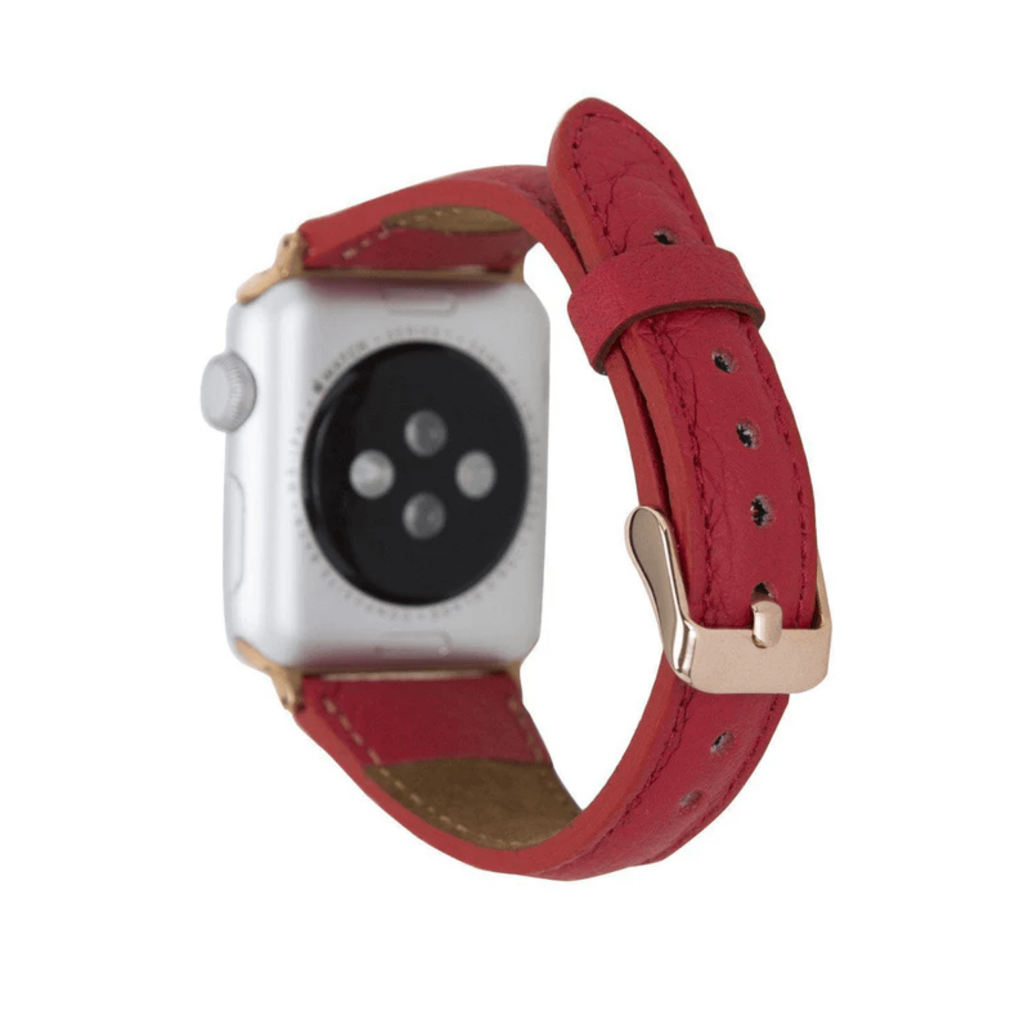 Classic Red Leather Apple Watch Band - Dallas LEATHERE