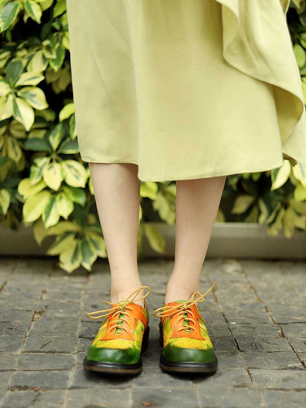 Hand-printed Flat Cozy Shoes