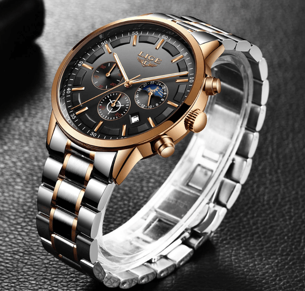 Men's Waterproof  Watch With Chronometers And Date Display Unique Design Perfect Gift