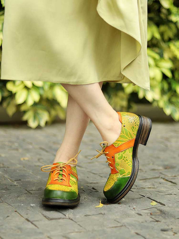 Hand-printed Flat Cozy Shoes