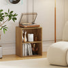 2-Cube Bookcase Floor Standing Open Bookshelf with 5-Position Adjustable Shelf-Natural