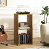 2 Cube Bookshelf with Back Guardrail for Living Room Bedroom-Natural