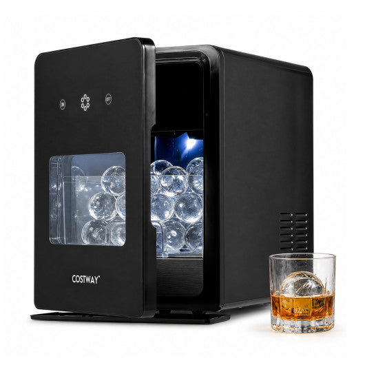 2 Inch Countertop Ice Ball Maker with 4 Ice Balls Made in 38 Minutes-Black