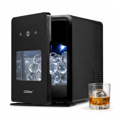 2 Inch Countertop Ice Ball Maker with 4 Ice Balls Made in 38 Minutes-Black