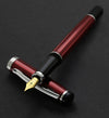 Incognito Diamond-Cut Lacquered Brass Fountain Pen (Medium Nib) - Burgundy Red