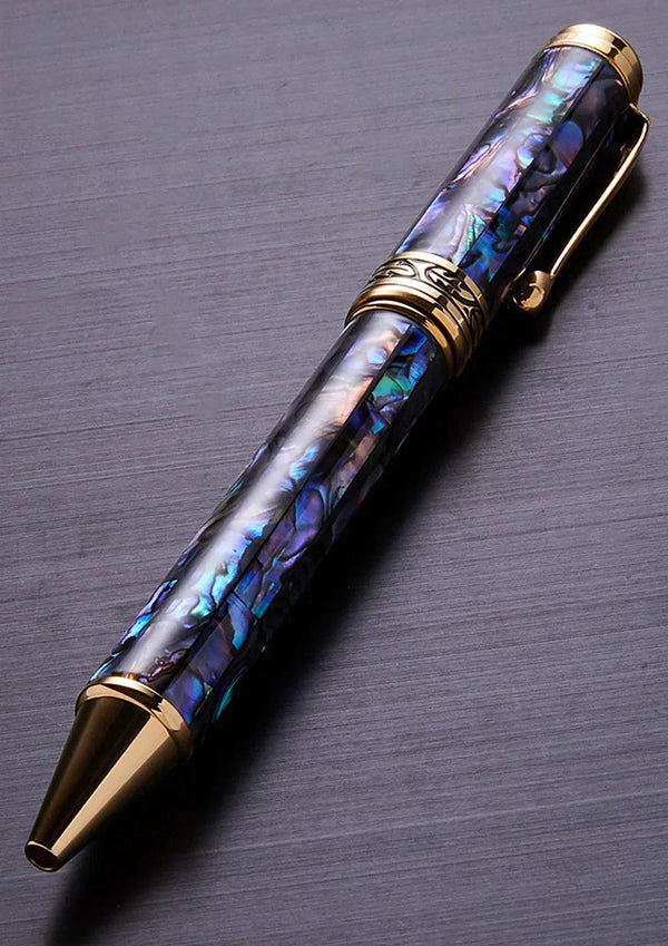 Maestro® Paua Abalone Sea Shell Ballpoint Pen - 18K Gold Plated - Gifts for You 'n Me