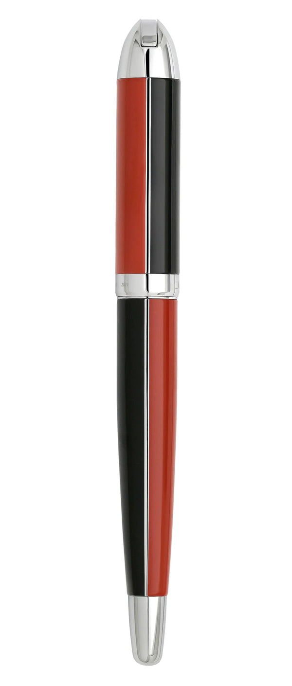 Visionary® Brass & Aluminum Enameled Fountain Pen (Fine Nib) - Red / Black - Gifts for You 'n Me