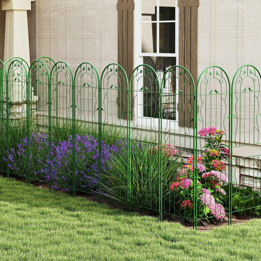 2 Pack 71 x 20 Inch Metal Garden Trellis Rustproof Plant Support for Climbing Plants-Green