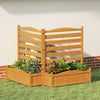 2-Panel Freestanding Outdoor Wood Privacy Screen-Yellow