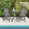 2 Pieces Patio Swivel Bar Chair Set with Quick Dry 4D Air Fiber Cushion