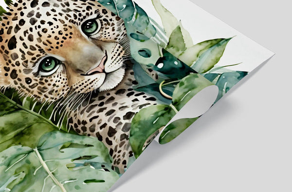 Watercolor Baby Leopard Mural - Gifts for You 'n Me