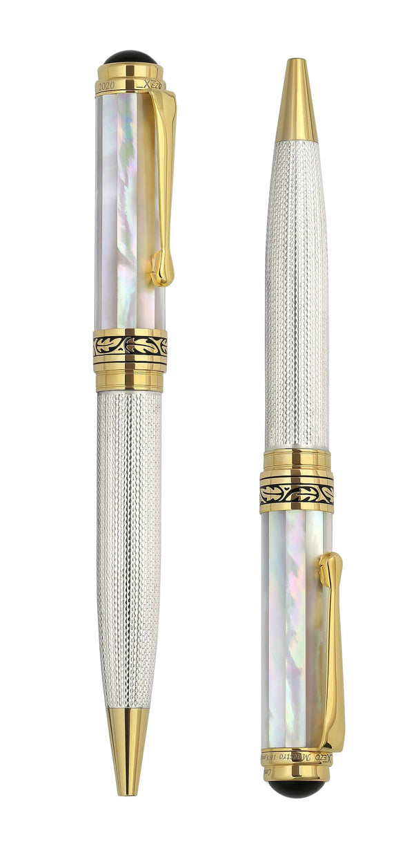 Maestro® 925 Sterling Silver Ballpoint Pen - White Mother of Pearl Cap - Gifts for You 'n Me
