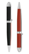 Visionary® Brass & Aluminum Enameled Ballpoint Pen - Red / Black