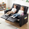 2-Seater Kids Recliner Double Toddler Sofa Chair with 2 Cup Holders-Black