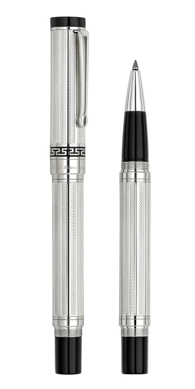 Tribune 925 Sterling Silver Guilloche Engraved Rollerball Pen