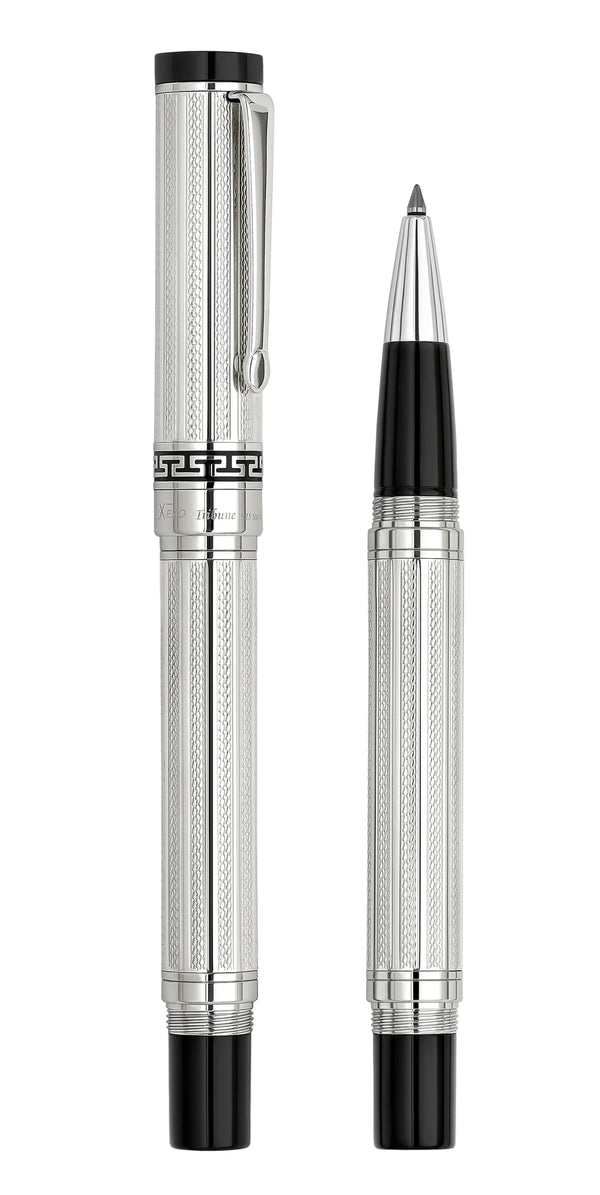 Tribune 925 Sterling Silver Guilloche Engraved Rollerball Pen - Gifts for You 'n Me