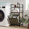 2-Tier Laundry Hamper with Tilt-out Basket-Black