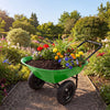 2 Tire Heavy-duty Dolly Utility Cart Wheelbarrow Garden Cart-Light Green