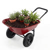 2 Tire Heavy-duty Dolly Utility Cart Wheelbarrow Garden Cart-Red - Red