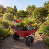 2 Tire Heavy-duty Dolly Utility Cart Wheelbarrow Garden Cart-Red