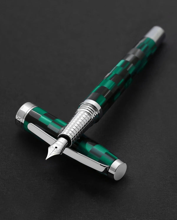 Urbanite II Acrylic & Brass Fountain Pen (Fine Nib) - Ocean Teal - Gifts for You 'n Me