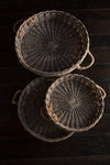 XLarge Round Willow Serving Trays - Set of 3
