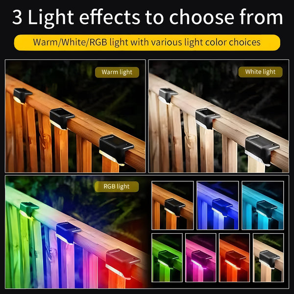 8-Pack Solar LED Deck & Step Lights