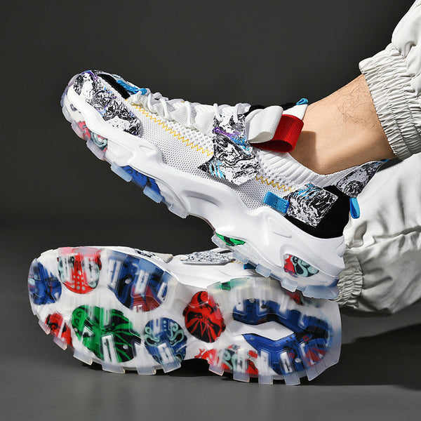 Men's Fashion Camouflage Sports Casual Shoes Couple Outdoor Mesh Breathable Non-slip Lightweight Soft Men's Breathable Lightweight Sneakers Jogging Workout Gym Walking Shoes For Men