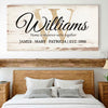 Personalized Family Sign XI - 20x10 inch Medium Premium Gallery Wrapped