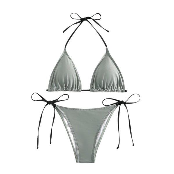 Swimwear Women Bandage Women Triangle Bathing Suits 2 Pieces Bikini Bowknot Swimsuit Bikini Set Swimwear Bikini Sets Bikinis Bathing Suit Push Up Swimsuit Summer Beachwear