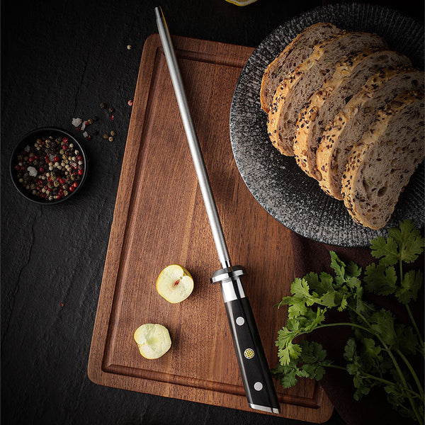 Professional Diamond Knife Sharpener 10 inch German Stainless Steel Black G10 Fiber