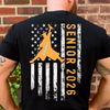 Senior 2026 Personalized Custom Graduation Backside Shirt C640 - Basic Tee / Black / S