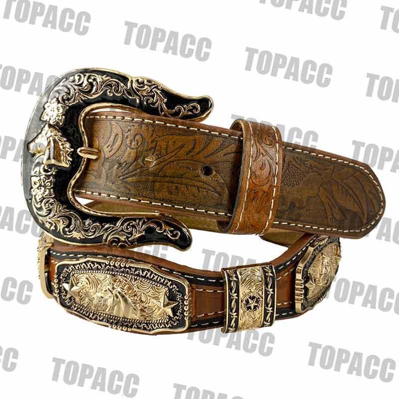 TOPACC Western Super Concho Horse Country Belts Genuine Leather - Gifts for You 'n Me