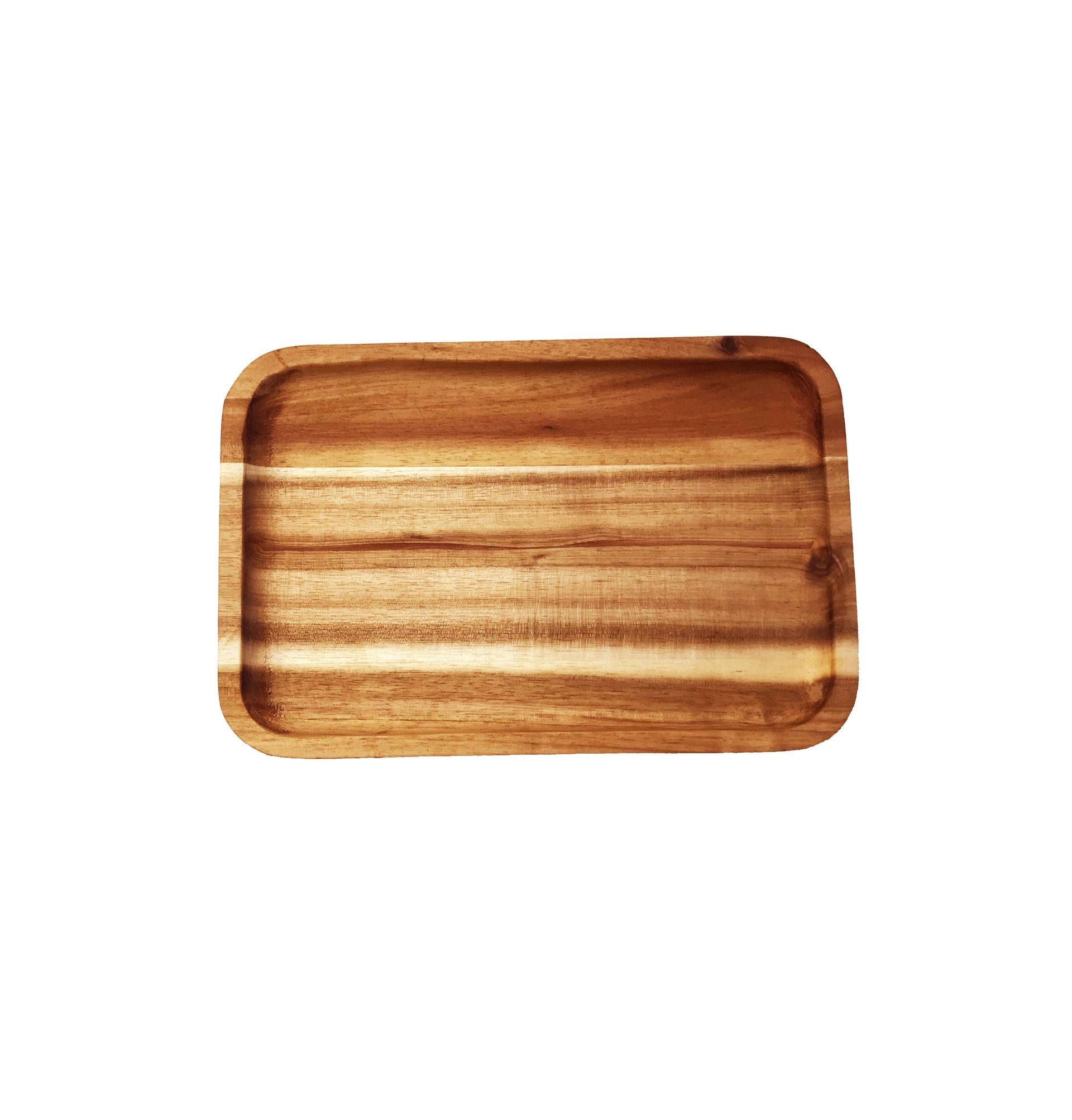 Zavis Green Acacia Wood Serving rectangle Stackable Tray / Dish 6