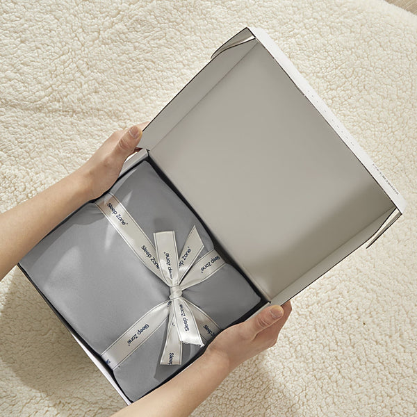 100% Microfiber Jersey Knit Sheet Set with Pillowcase-Gull Grey Sleep Zone