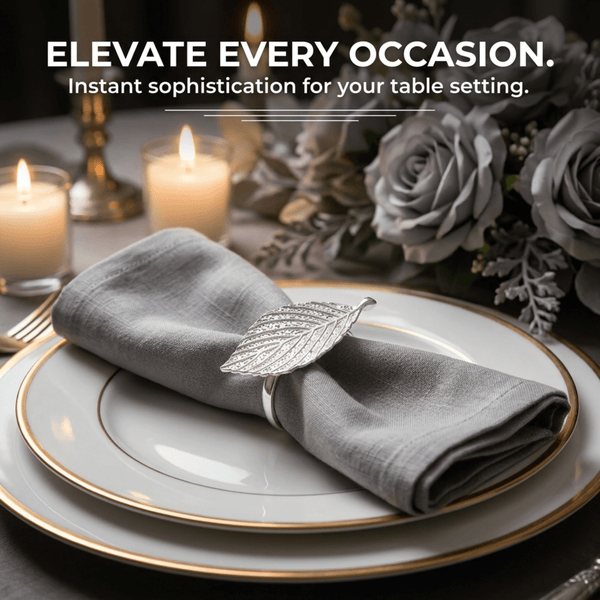 Silver Leaf Napkin Rings – Silver Leaf Design