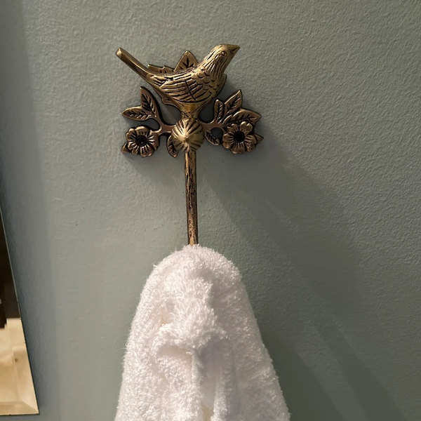 Brass Bird Bathroom Set - Antique Brass