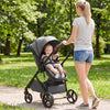 2 in 1 Baby Stroller with Bassinet Mode High Landscape with Reversible Seat and Canopy-Gray