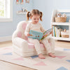 2-in-1 Convertible Kids Sofa to Lounger with Removable Cover-Pink