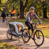2-in-1 Dog Bike Trailer with Universal Bicycle Coupler-White