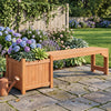 2-in-1 Outdoor Bench with Raised Garden Bed with Spacious Seat and Detachable Bottom Plates-1 Piece