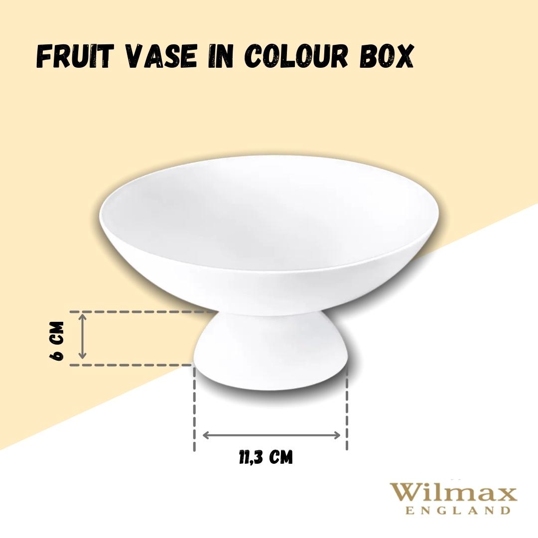 White Fruit Vase 9.5