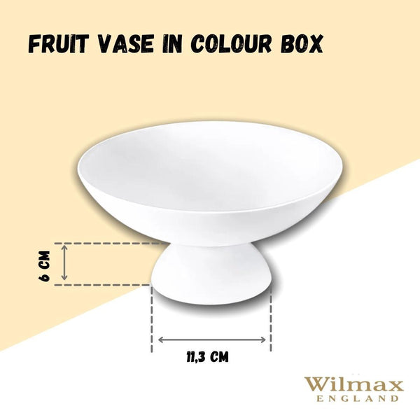 White Fruit Vase 9.5
