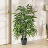 2 Pack Fake Bamboo Leave Tree with 3 PE Bamboo Trunk-Green - Green