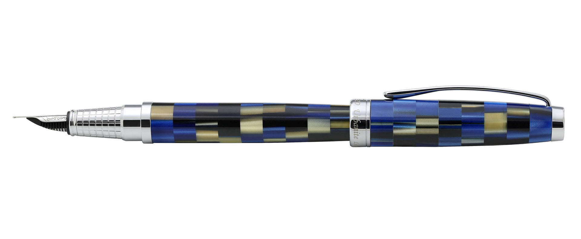 Urbanite Acrylic & Brass Fountain Pen (Medium Nib) - Modern Blue