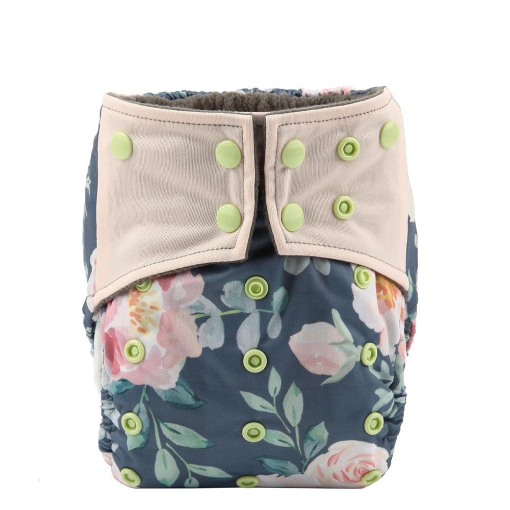 Luxury Charcoal Bamboo Baby Cloth Diaper Nappy Washable Reusable Double Gusset Square Tabs Nappies for Baby and Kids