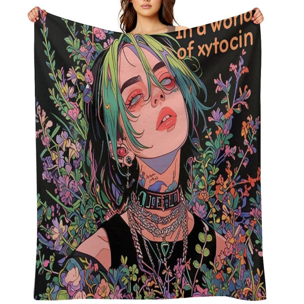 Billie's Hair Inspired Avatar Versatility Throw Blanket
