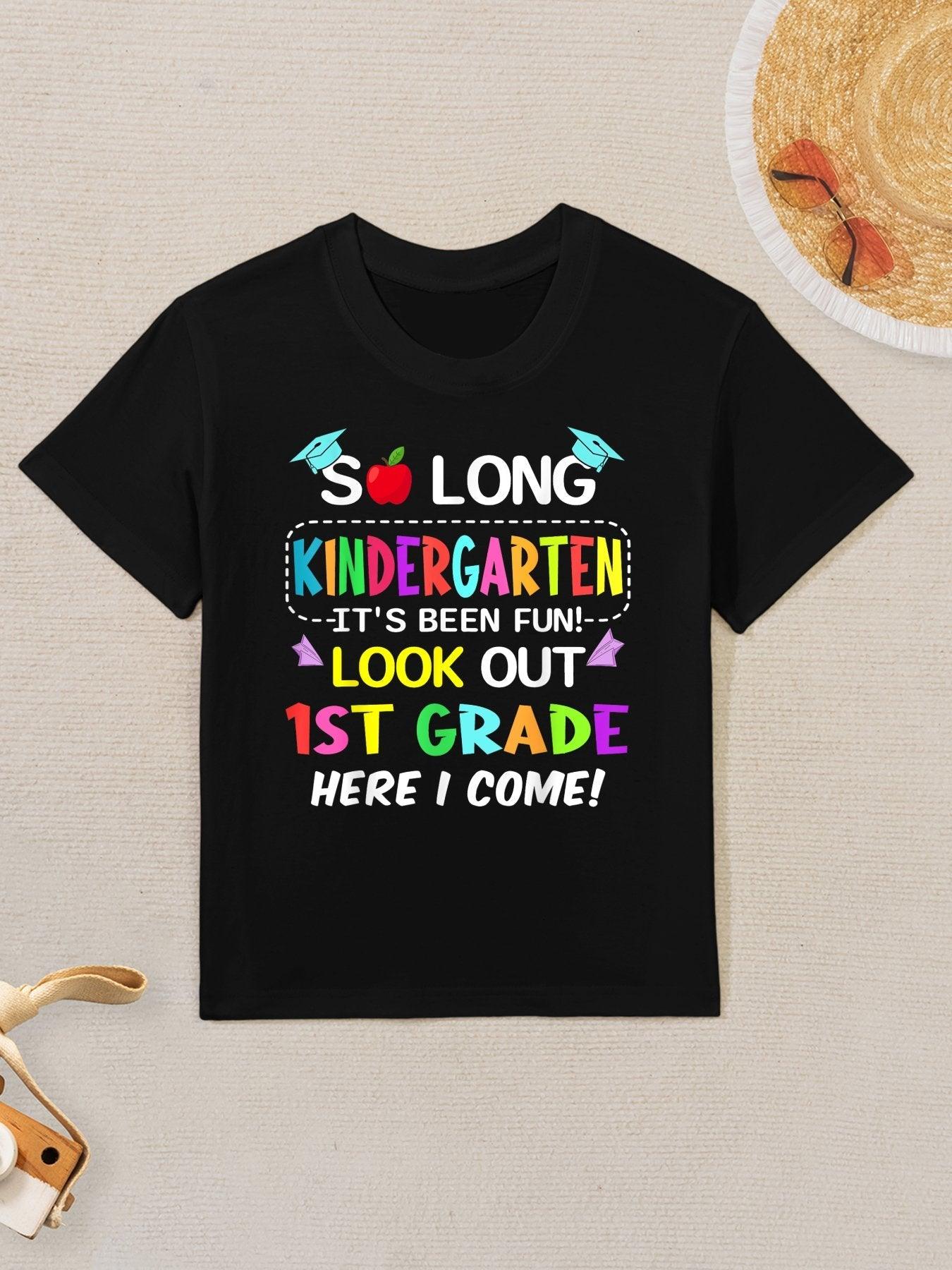So Long Kindergarten 1st Grade Here I Come Graduation Kids T-Shirt