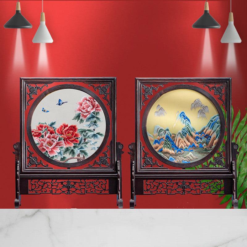 The Silk Mirror: Double-Sided Suzhou Embroidery Screen
