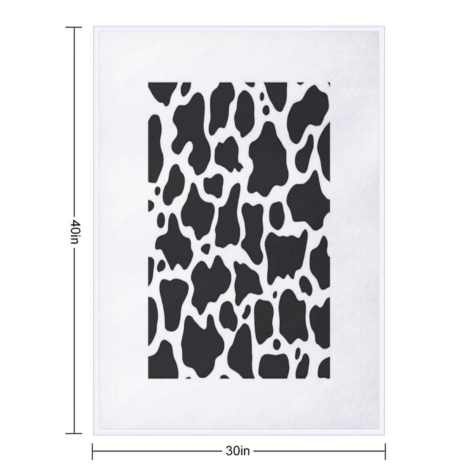 Cow Skin Pattern Sustainable Throw Blanket